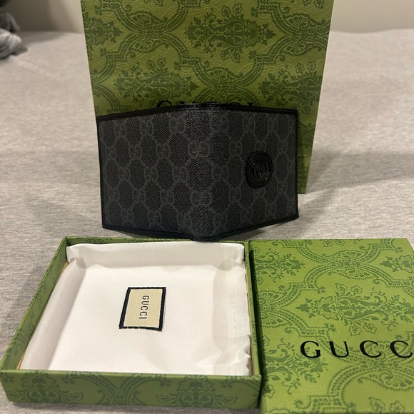 Gucci GG Interlocking Wallet - Black Monogram Design - Picture 3 of 5
